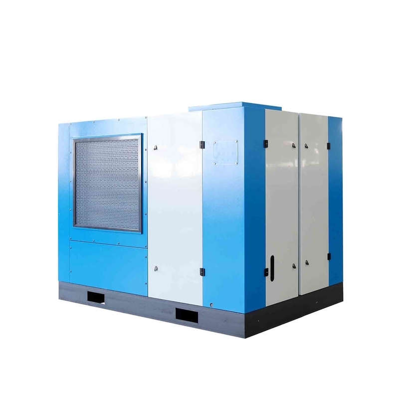 Compresseur d'air à vis à double étage à aimant permanent horizontal de 120 ch 90 kW